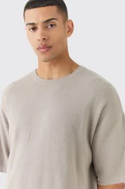 Oversized Knitted T-shirt | UK^boohooMAN Sale