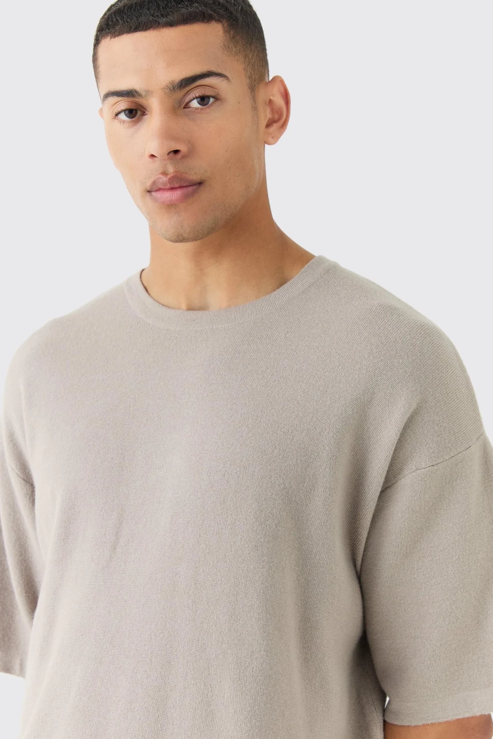 Oversized Knitted T-shirt | UK^boohooMAN Sale