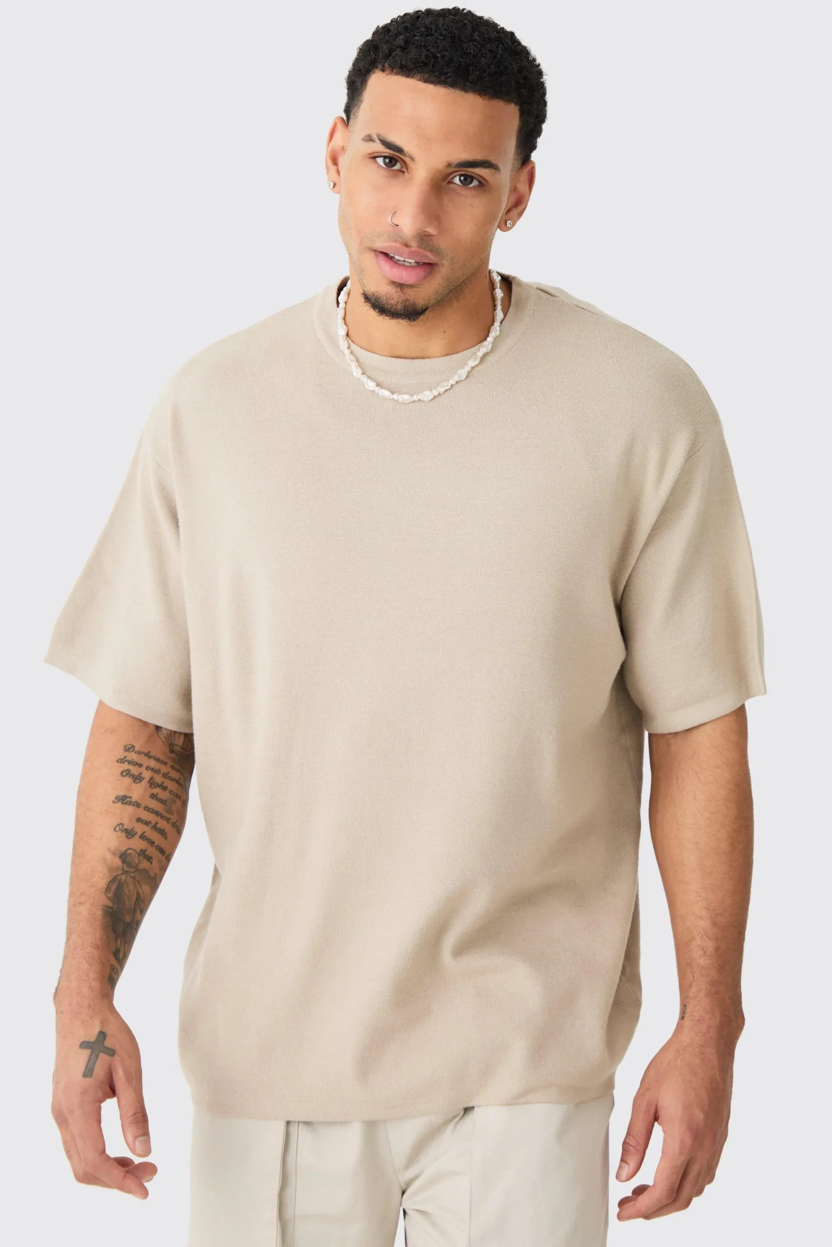 Oversized Knitted T-shirt | UK^boohooMAN Hot
