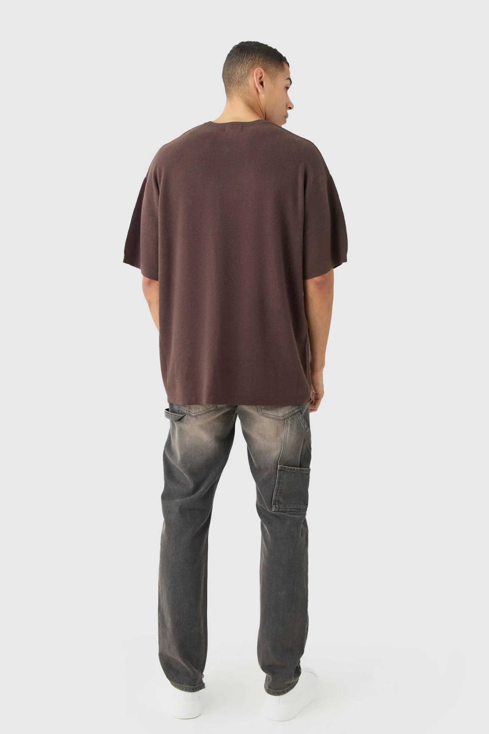 Oversized Knitted T-shirt | UK^boohooMAN Online