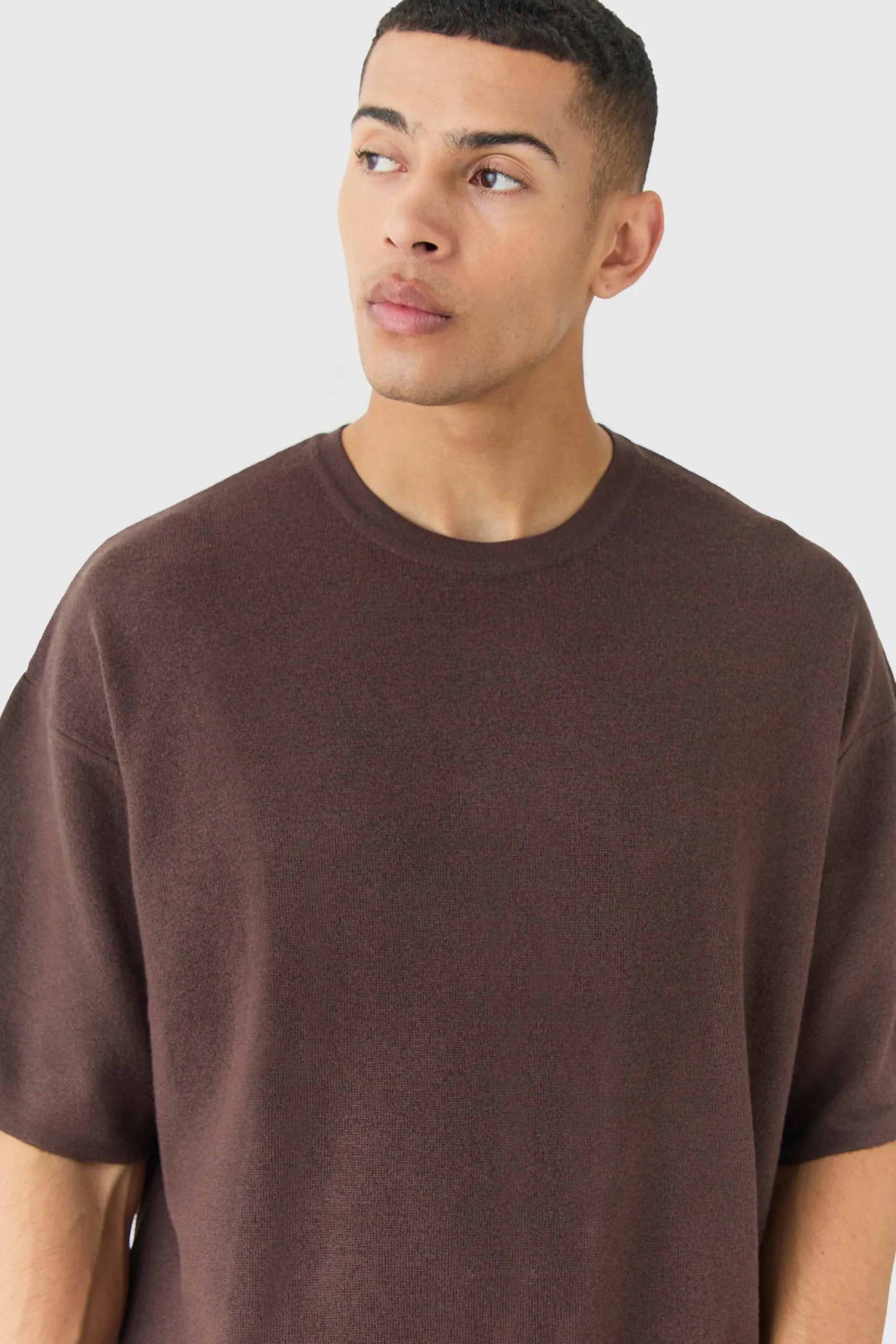 Oversized Knitted T-shirt | UK^boohooMAN Online