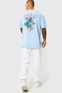Oversized Koi Graphic T-shirt | UK^boohooMAN New
