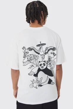 Oversized Kung Fu Panda License Print T-Shirt | UK^boohooMAN New