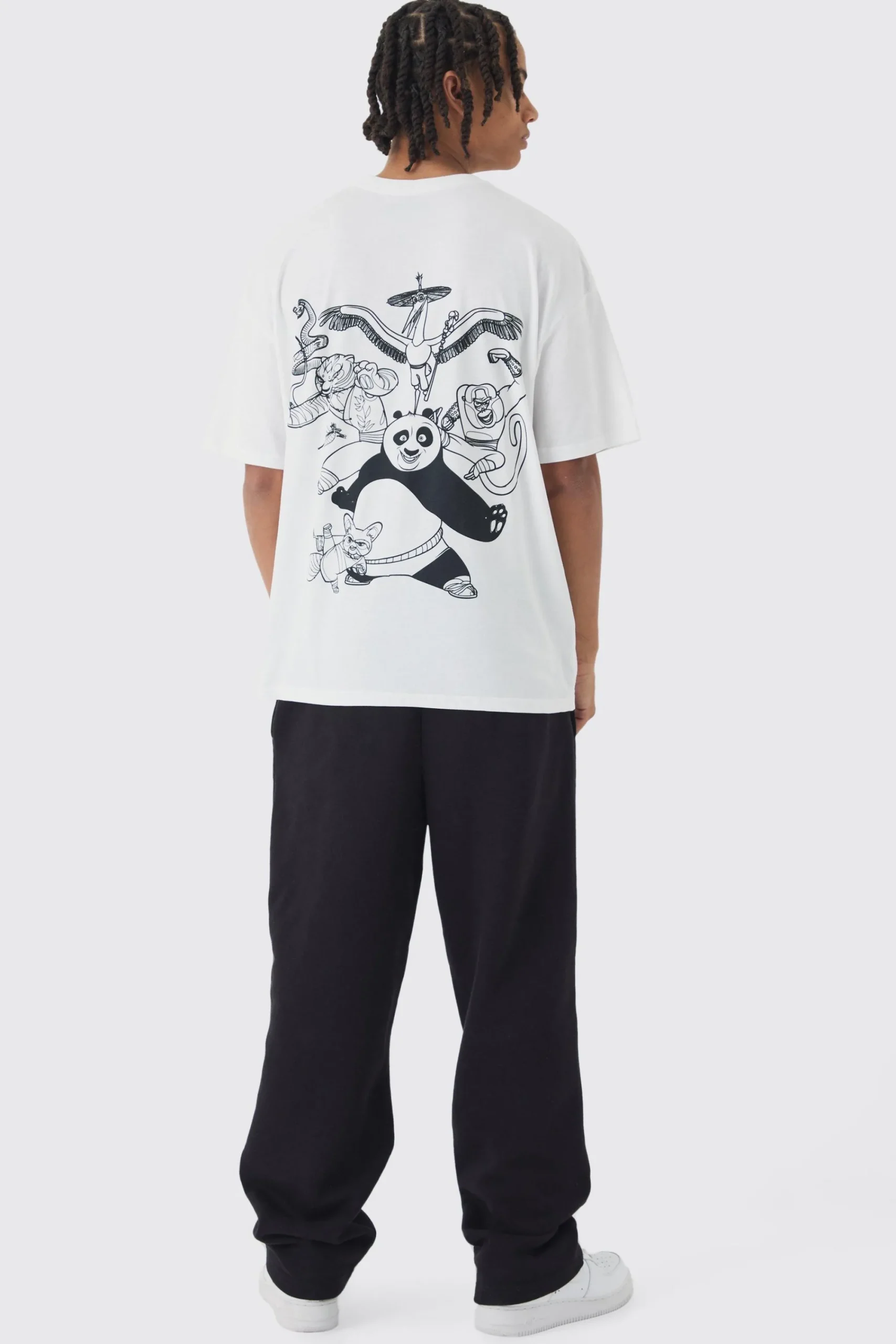 Oversized Kung Fu Panda License Print T-Shirt | UK^boohooMAN New