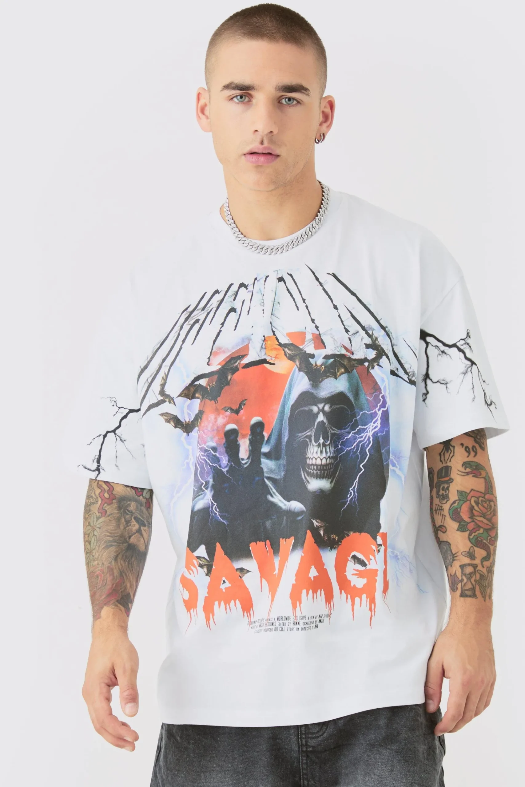Oversized Large Graphic T-shirt | UK^boohooMAN Best