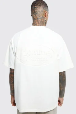 Oversized Large Homme Embossed T-shirt | UK^boohooMAN Outlet