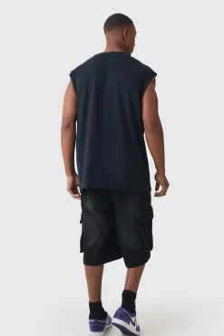 Oversized Large Scale Aaliyah License Tank | UK^boohooMAN Hot