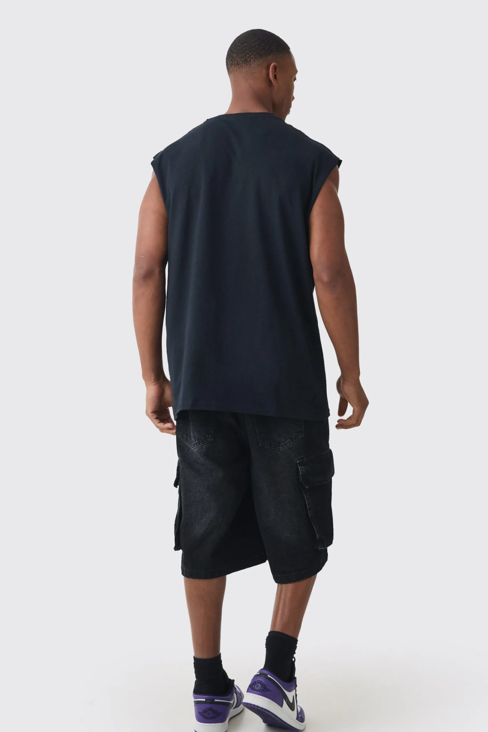 Oversized Large Scale Aaliyah License Tank | UK^boohooMAN Hot