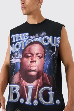 Oversized Large Scale Biggie License Tank | UK^boohooMAN Best