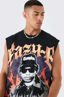 Oversized Large Scale Eazy-E License Tank | UK^boohooMAN Online