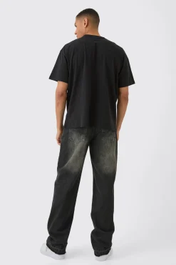 Oversized Large Scale Horse Wing Print T-Shirt | UK^boohooMAN Sale