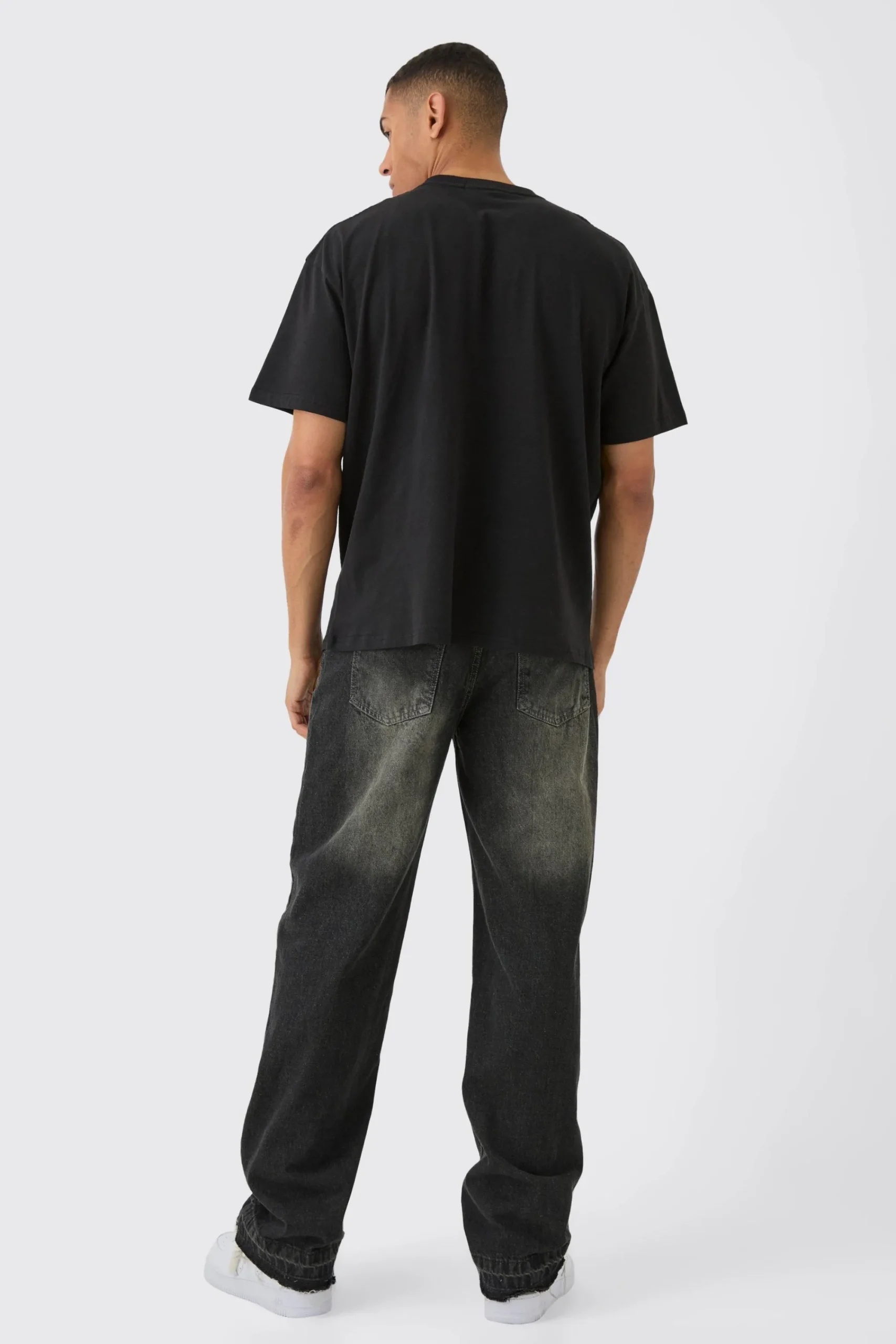 Oversized Large Scale Horse Wing Print T-Shirt | UK^boohooMAN Sale