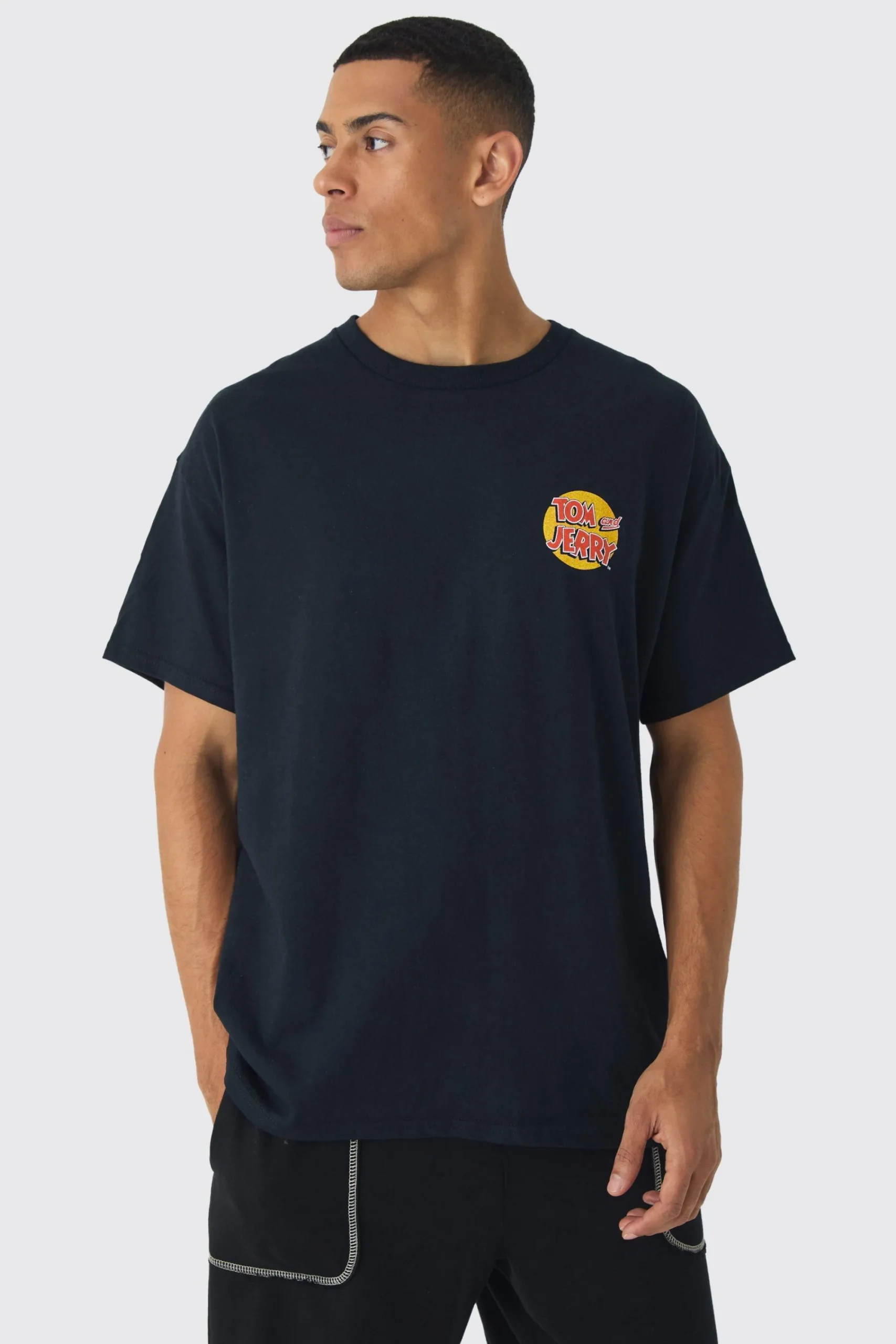 Oversized Large Scale Looney Tunes License Print T-Shirt | UK^boohooMAN