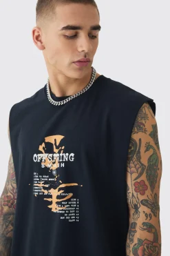 Oversized Large Scale Offspring Band License Tank | UK^boohooMAN Sale
