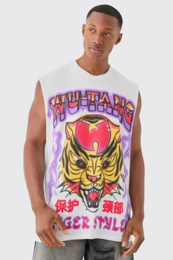 Oversized Large Scale Wu Tang License Tank | UK^boohooMAN Online