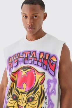 Oversized Large Scale Wu Tang License Tank | UK^boohooMAN Online