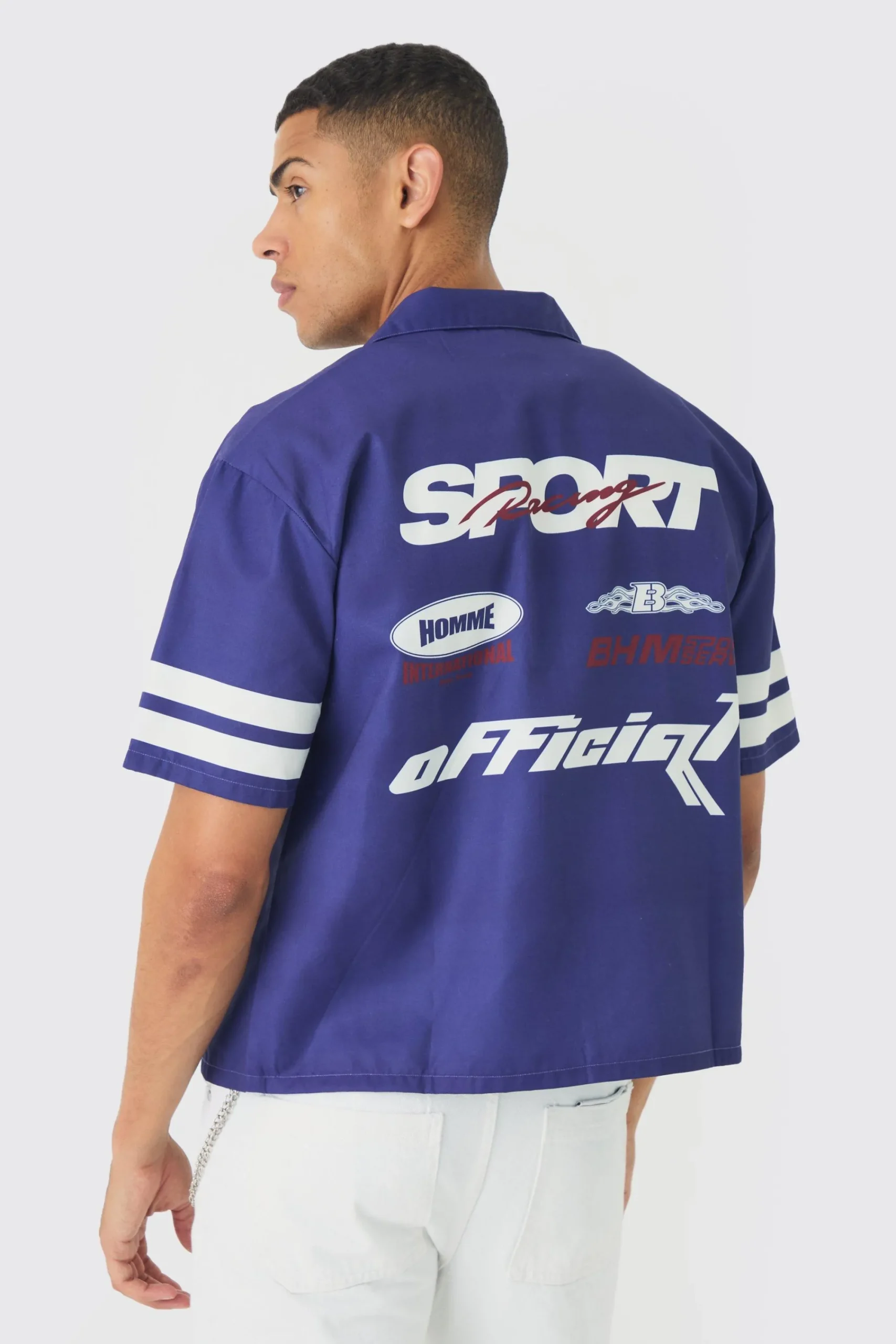 boohooMAN Oversized Lightweight Twill Moto Revere Shirt | UK| Shirts