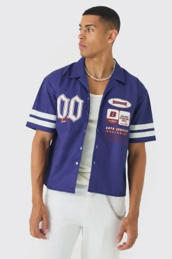 boohooMAN Oversized Lightweight Twill Moto Revere Shirt | UK| Shirts