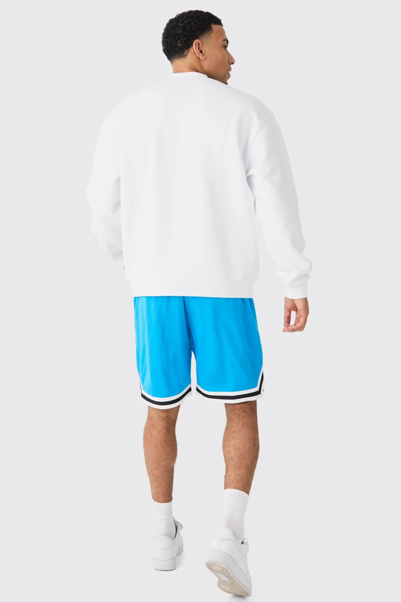 boohooMAN Oversized Limited Edition Sweat And Basketball Mesh Short Set | UK| Tracksuits