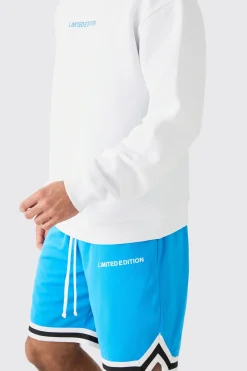 boohooMAN Oversized Limited Edition Sweat And Basketball Mesh Short Set | UK| Tracksuits