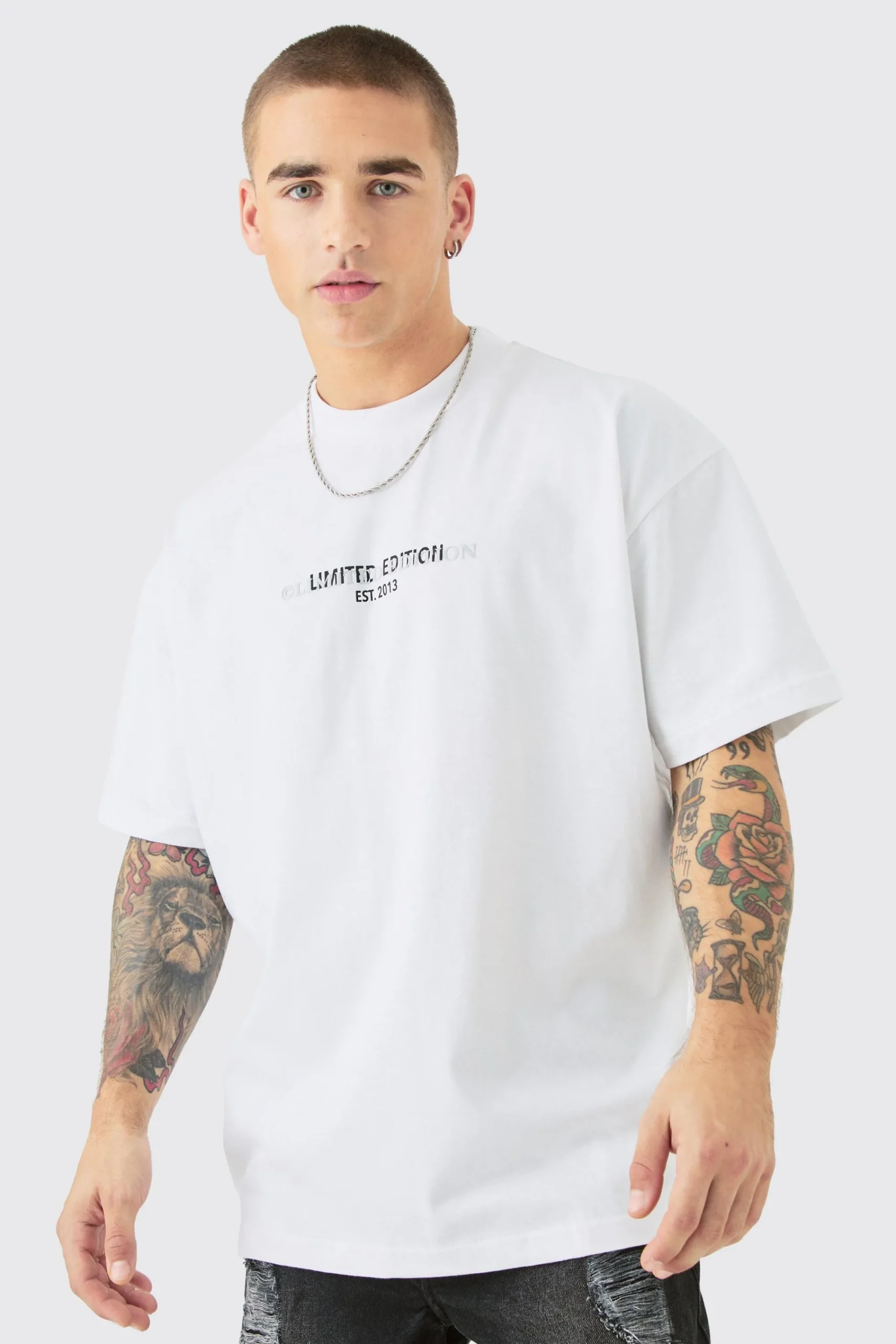 Oversized Limited Edition Heavyweight T-shirt | UK^boohooMAN Online