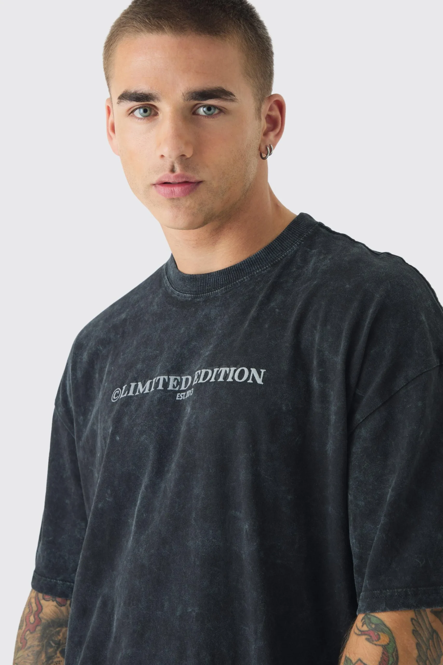 Oversized Limited Edition Wash T-shirt | UK^boohooMAN Clearance