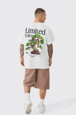 Oversized Limited Edition Bonsai Tree Graphic T-shirt | UK^boohooMAN New