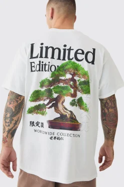 Oversized Limited Edition Bonsai Tree Graphic T-shirt | UK^boohooMAN New