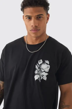 Oversized Limited Edition Floral Print T-shirt | UK^boohooMAN