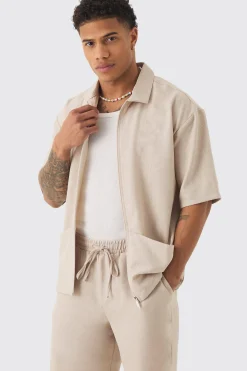 boohooMAN Oversized Linen Deep Pocket Shirt | UK| Shirts