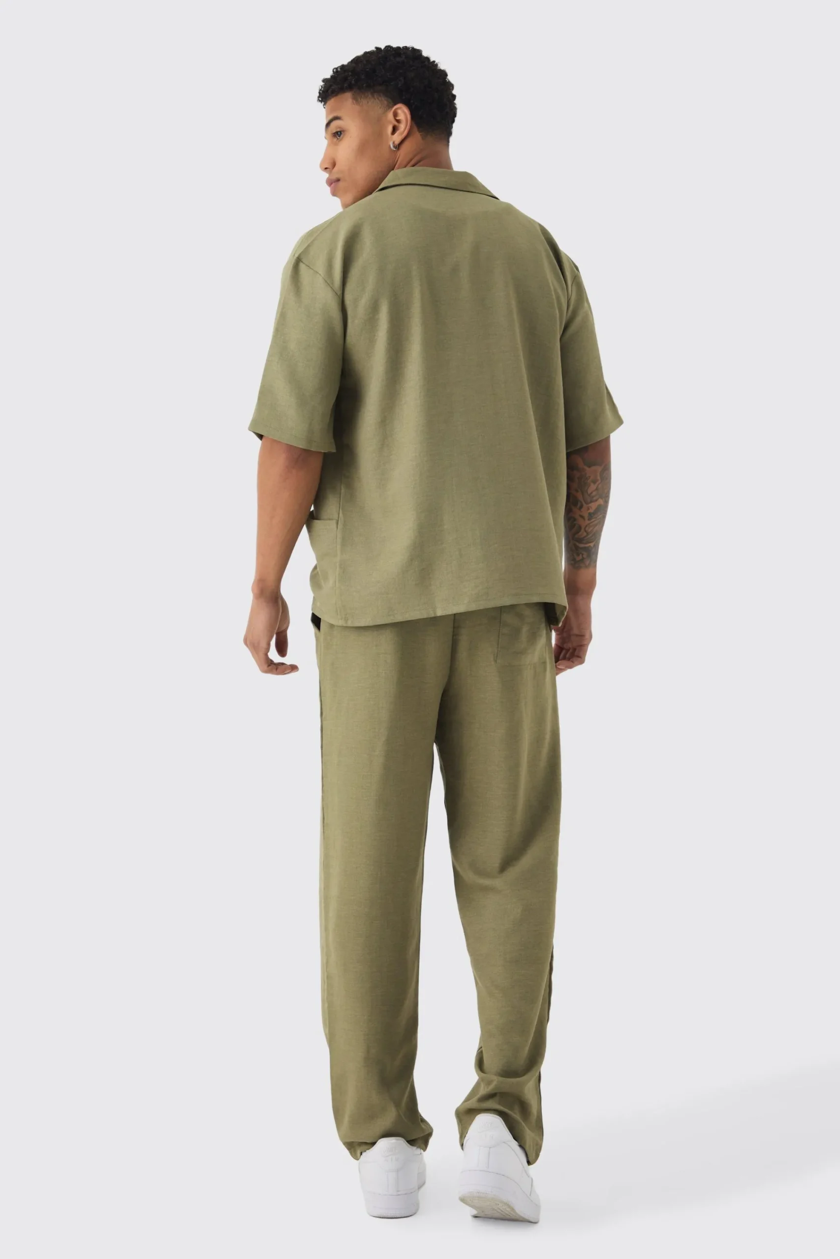 boohooMAN Oversized Linen Deep Pocket Shirt | UK| Shirts