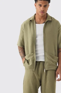 boohooMAN Oversized Linen Deep Pocket Shirt | UK| Shirts