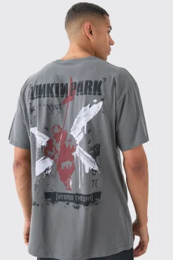 Oversized Linkin Park Wash License T-shirt | UK^boohooMAN Hot