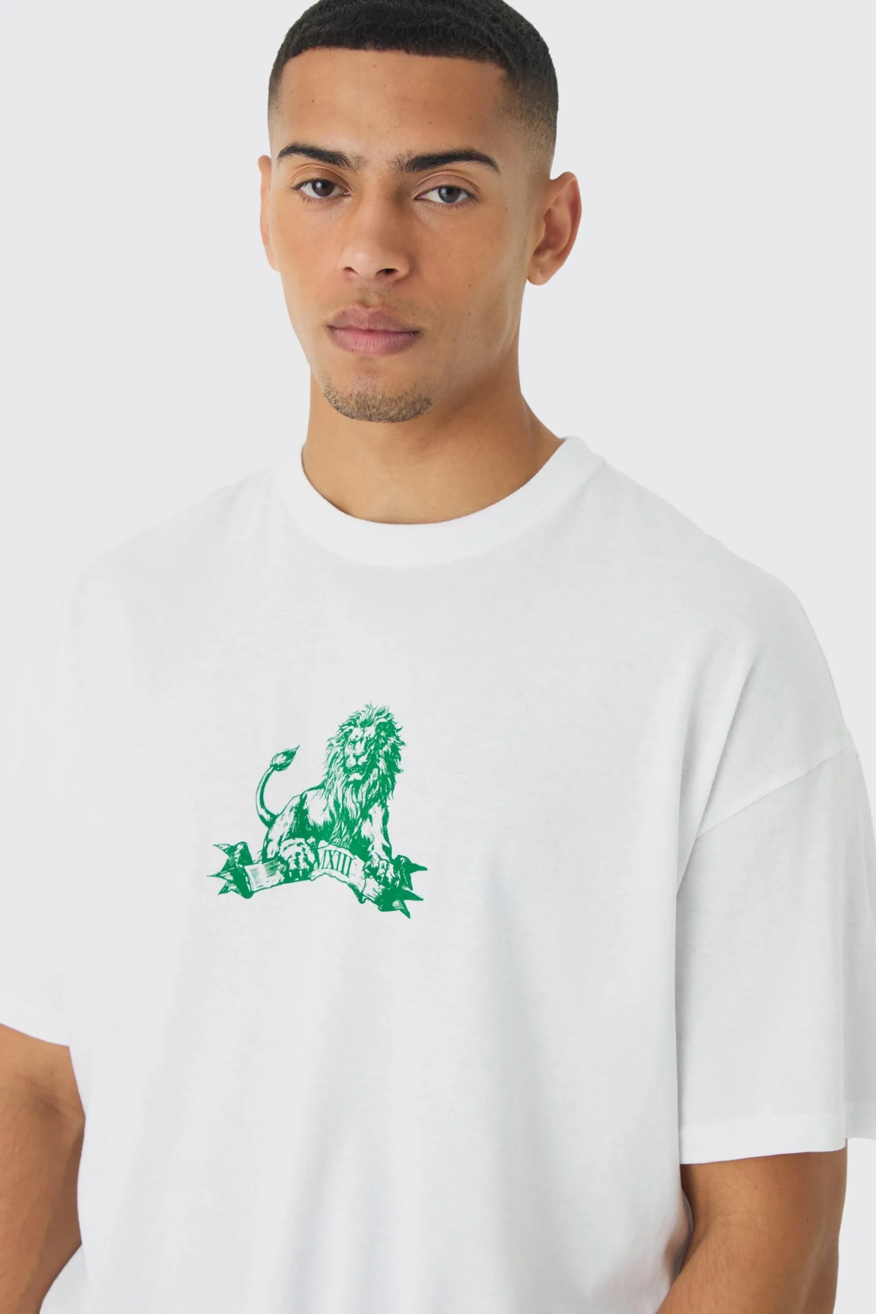 Oversized Lion Back Print T-Shirt | UK^boohooMAN Hot