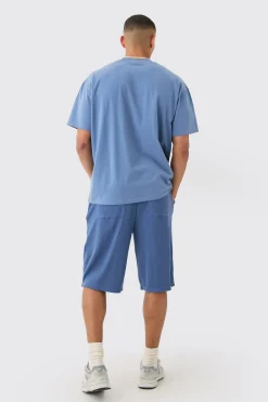 boohooMAN Oversized Long Length Heavyweight Waffle Shorts | UK| Shorts