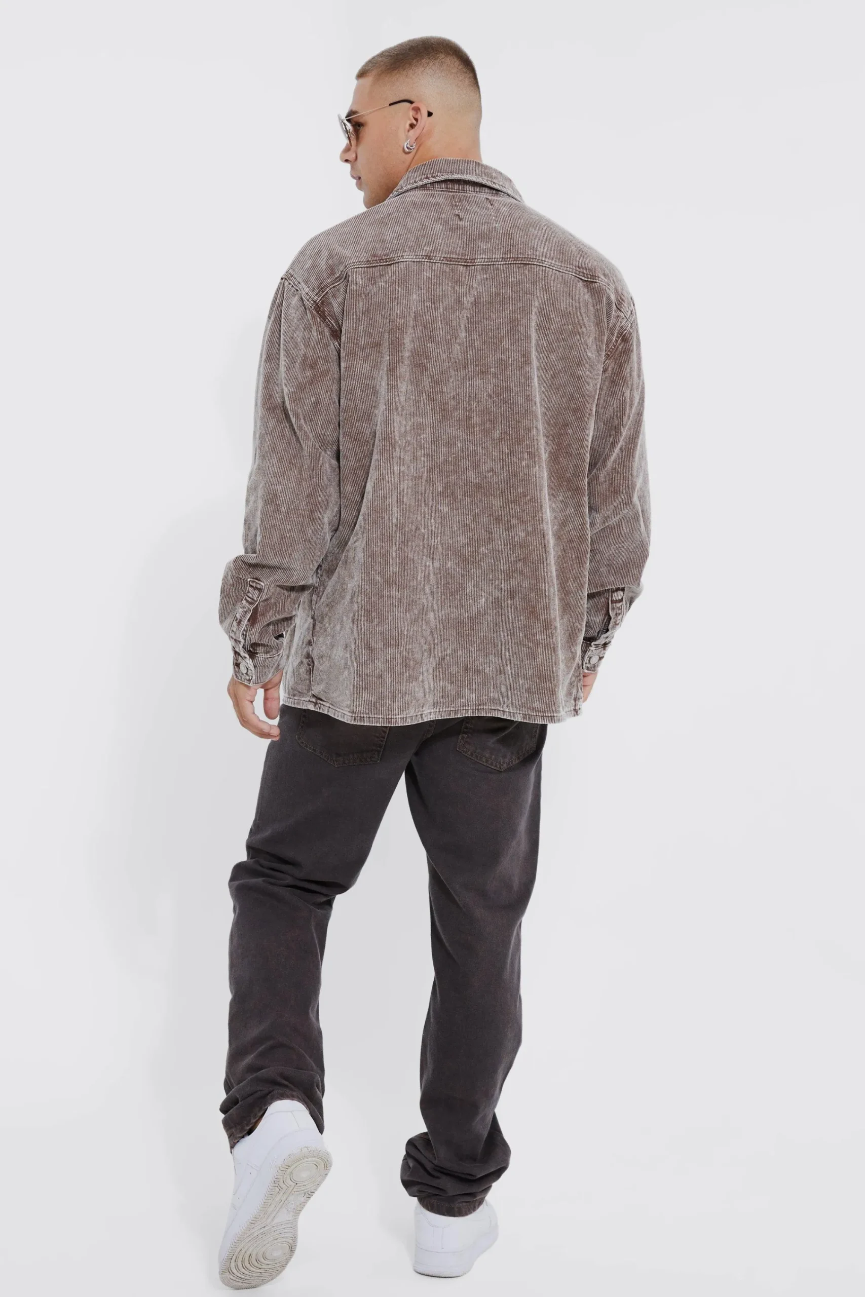 boohooMAN Oversized Long Sleeve Acid Wash Cord Shirt And Trouser Set | UK| Sets & Co-Ords