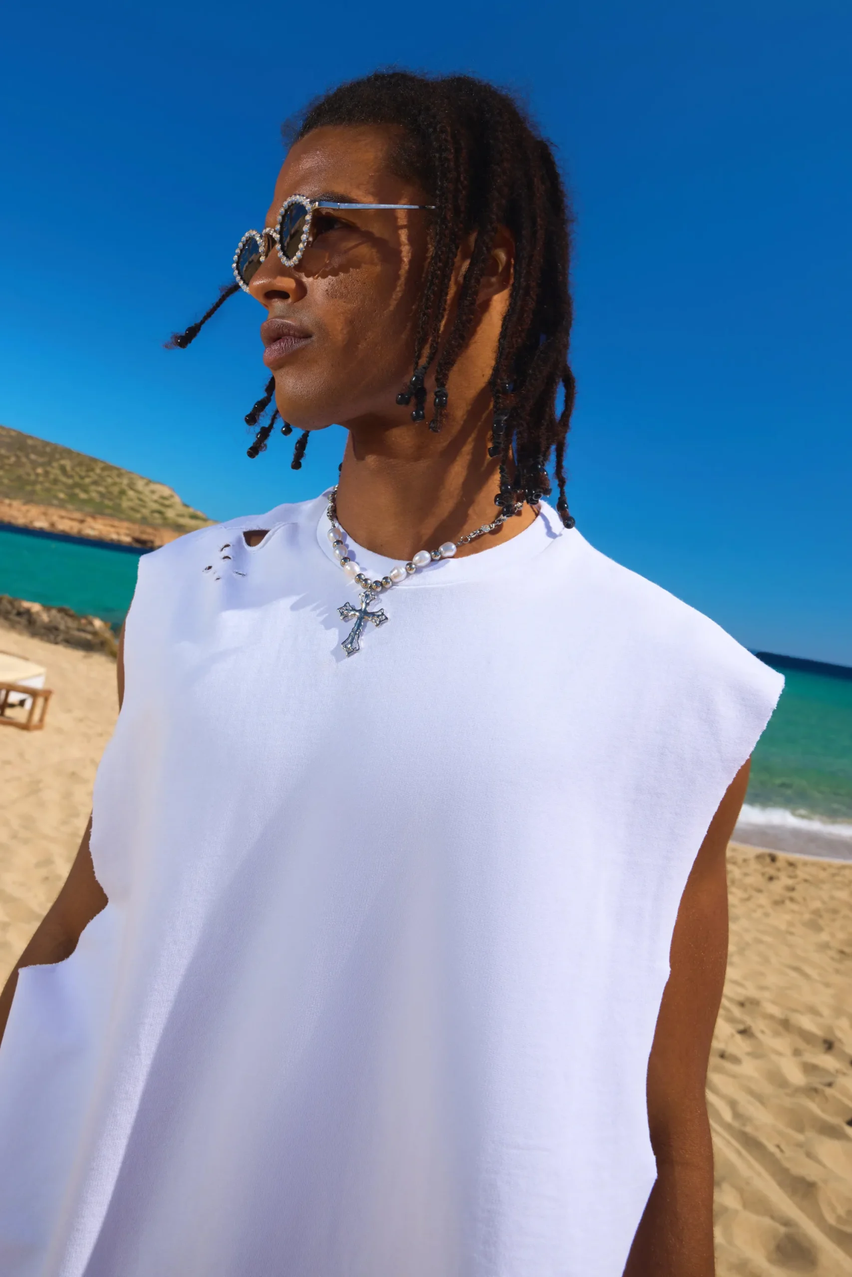 Oversized Loopback Drop Armhole Distressed Tank | UK^boohooMAN Hot