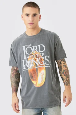 Oversized Lord Of The Rings Wash License T-shirt | UK^boohooMAN Sale