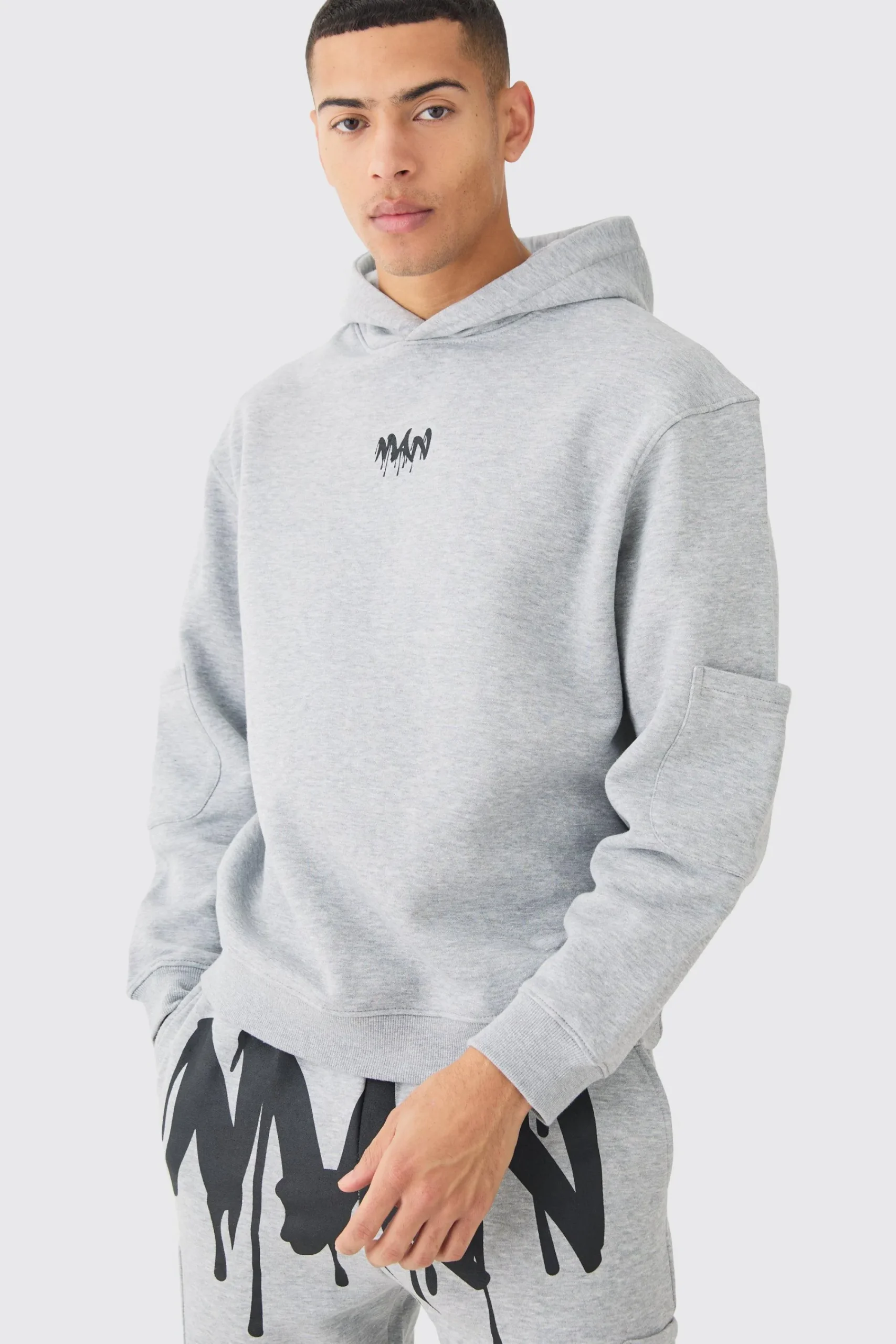 boohooMAN Oversized Man Drip Multi Pocket Hooded Tracksuit | UK| Tracksuits