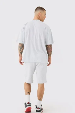 boohooMAN Oversized Man Graffiti T-shirt And Short Set | UK| Sets & Co-Ords|Tracksuits