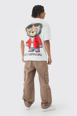 Oversized MAN OFCL Large Scale Teddy Print T-Shirt | UK^boohooMAN Hot
