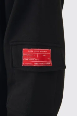 boohooMAN Oversized Man Tab Cargo Pocket Sweatshirt Tracksuit | UK| Tracksuits