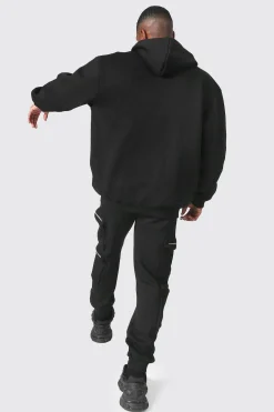 boohooMAN Oversized Man Utility Hooded Tracksuit | UK| Tracksuits