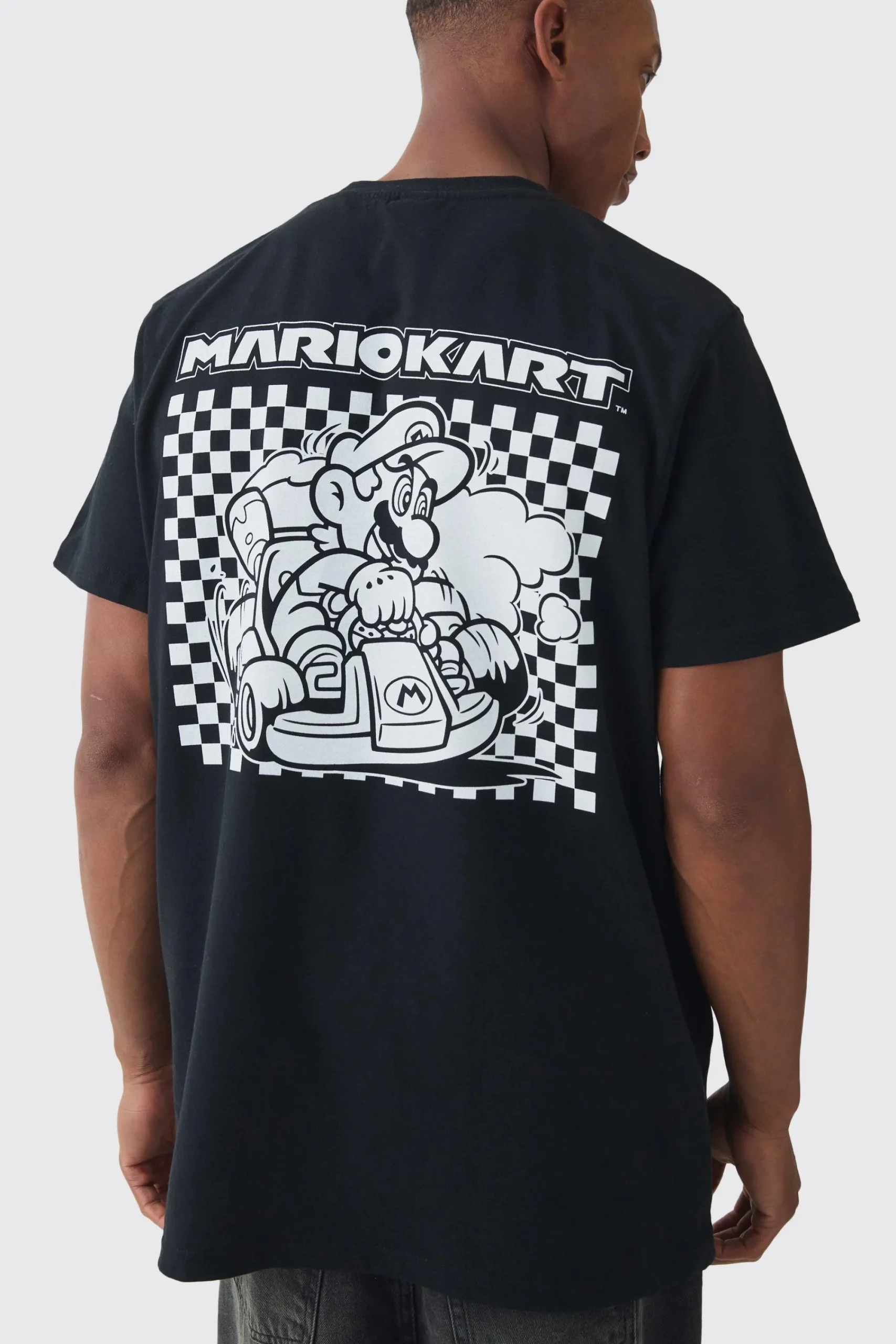 Oversized Mario Kart Racing License T-shirt | UK^boohooMAN