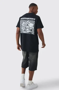 Oversized Mario Kart Racing License T-shirt | UK^boohooMAN