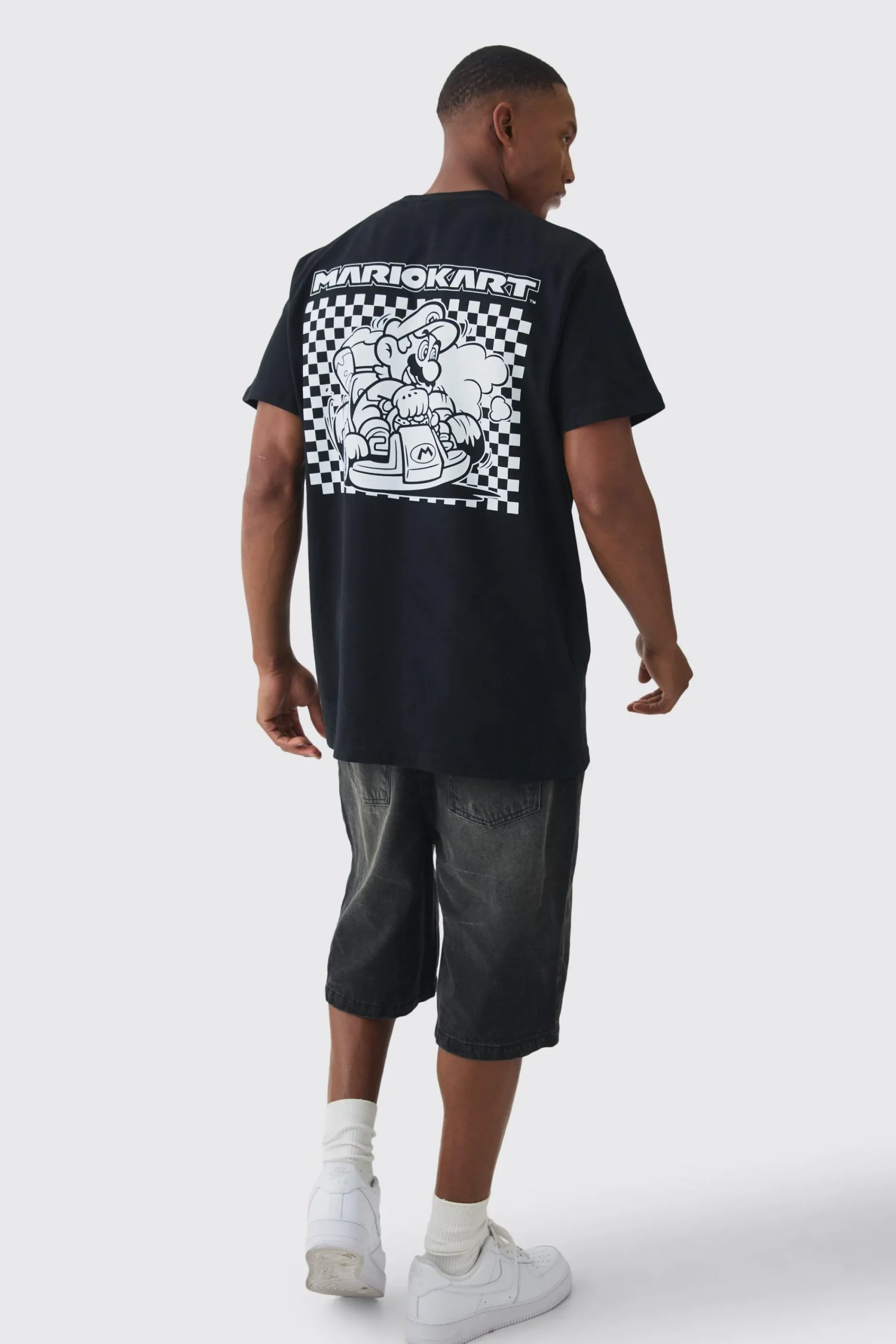 Oversized Mario Kart Racing License T-shirt | UK^boohooMAN