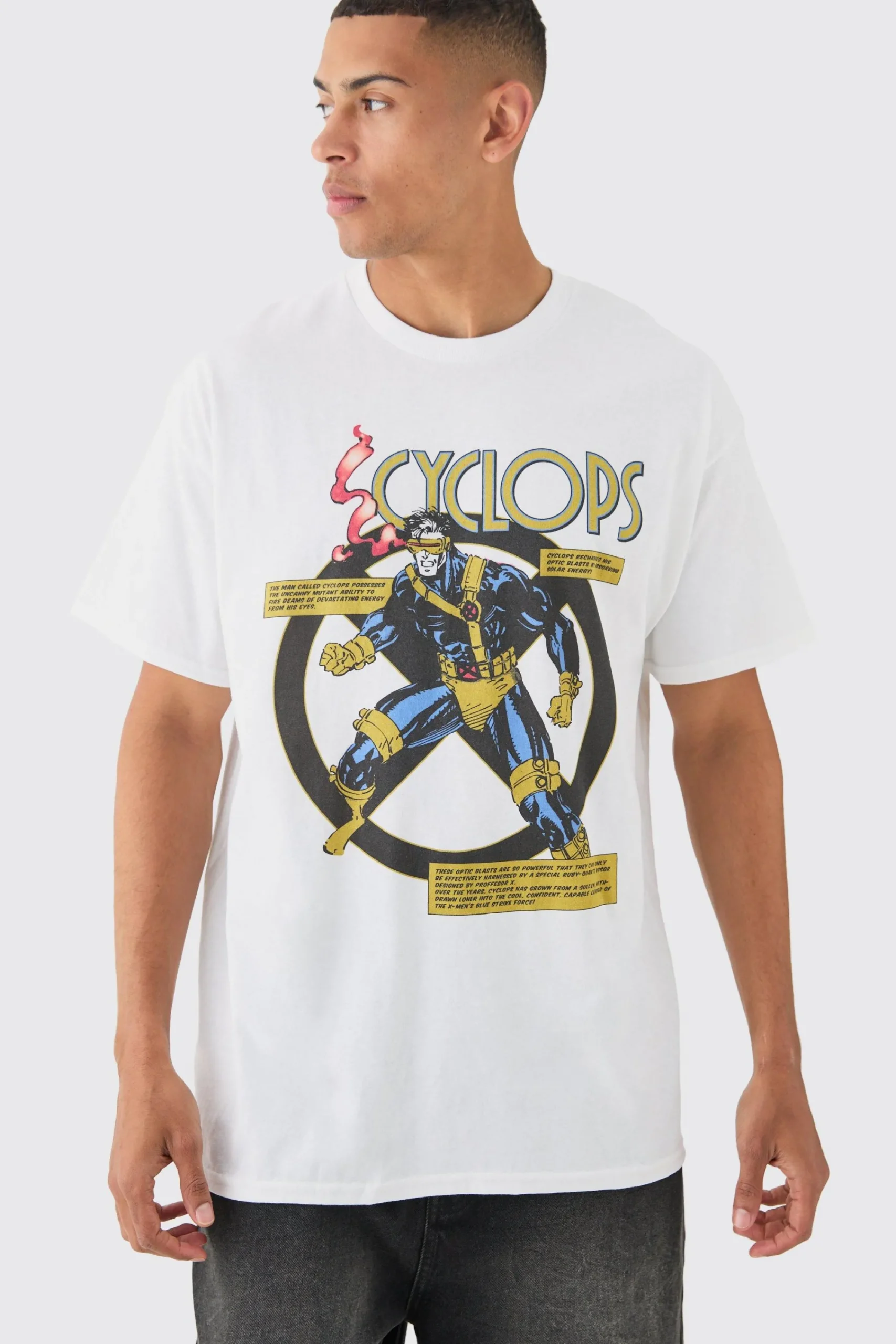 Oversized Marvel Cyclops X-Men License T-shirt | UK^boohooMAN Hot