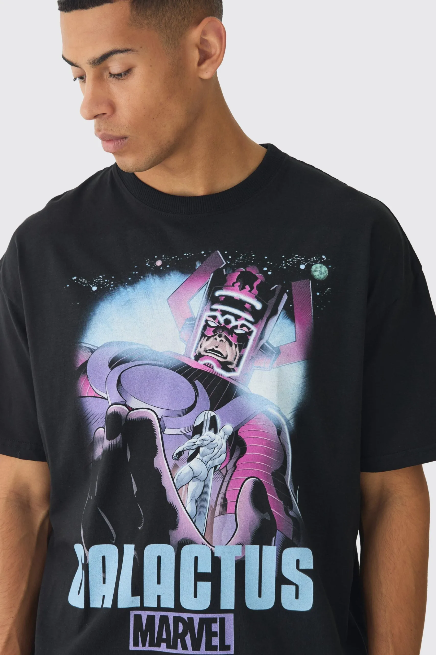 Oversized Marvel Galactus License Print T-Shirt | UK^boohooMAN Hot