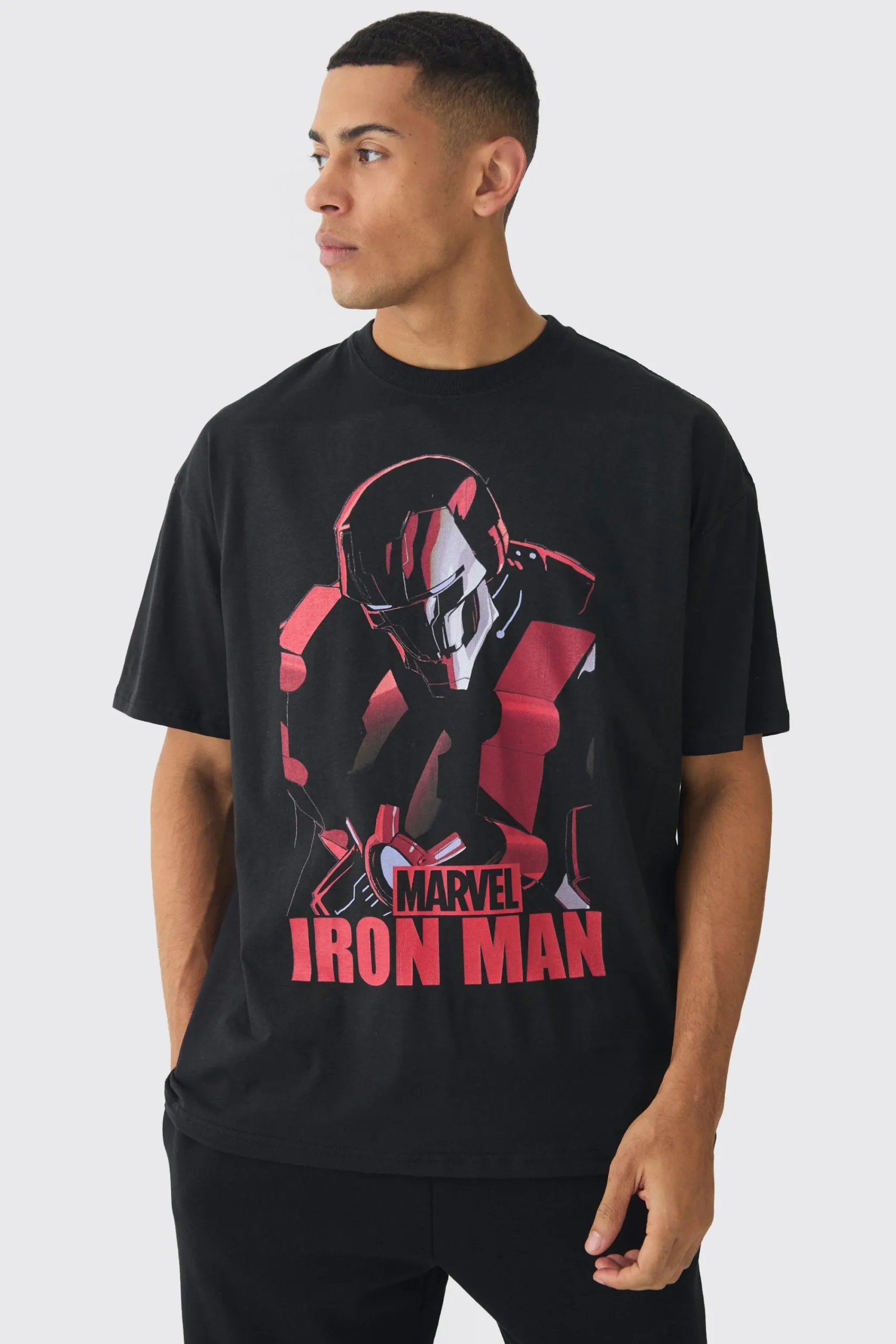 Oversized Marvel Iron Man License Print T-Shirt | UK^boohooMAN Best