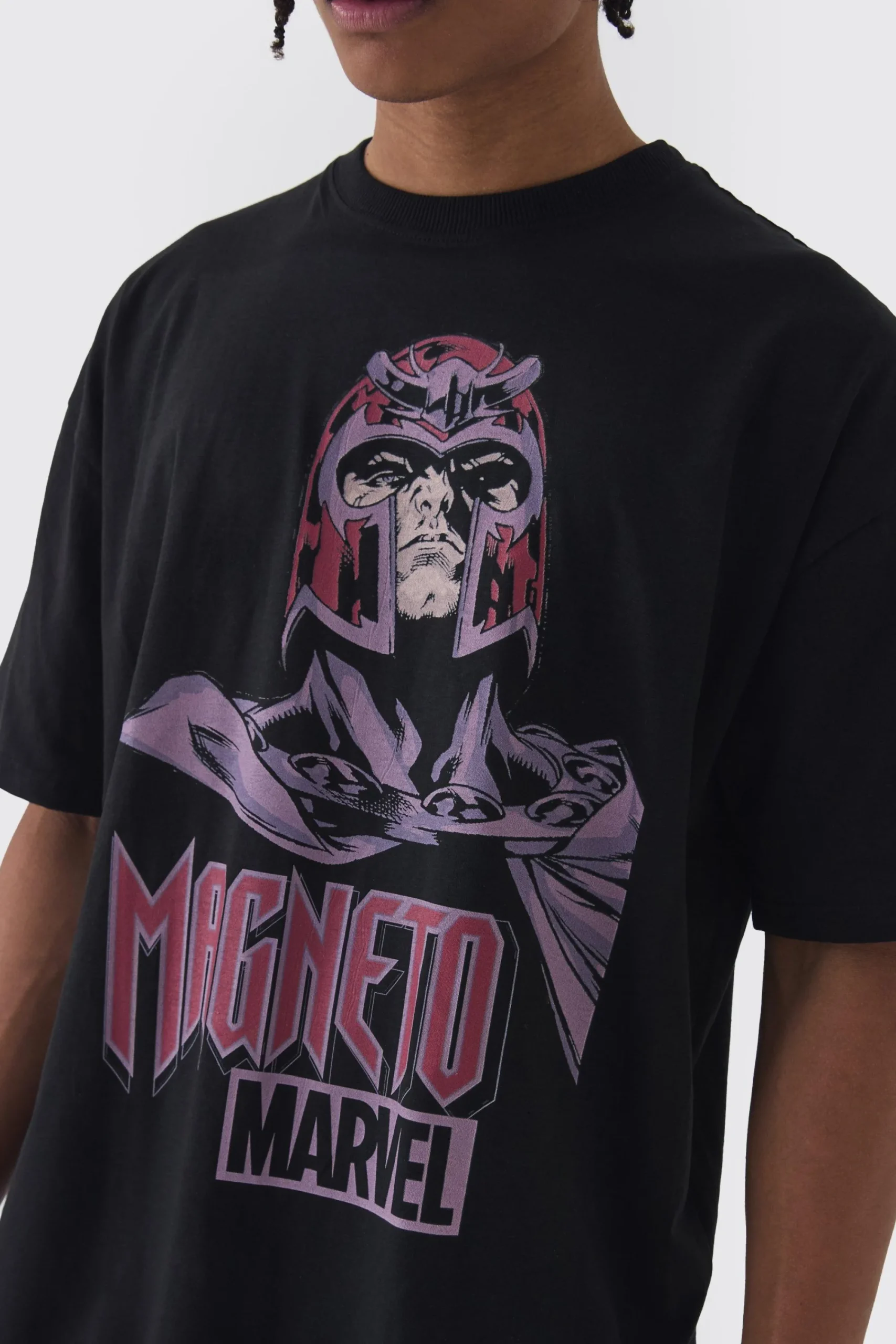 Oversized Marvel Magneto License Print T-Shirt | UK^boohooMAN Online